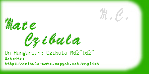 mate czibula business card